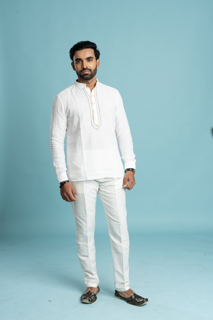 Linen Short Kurta for men