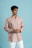 Linen short kurta for men
