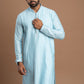 Soft Light Blue Pintuck Kurta for men