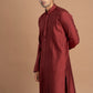 Muted Dusty Rose Pintuck Kurta for men