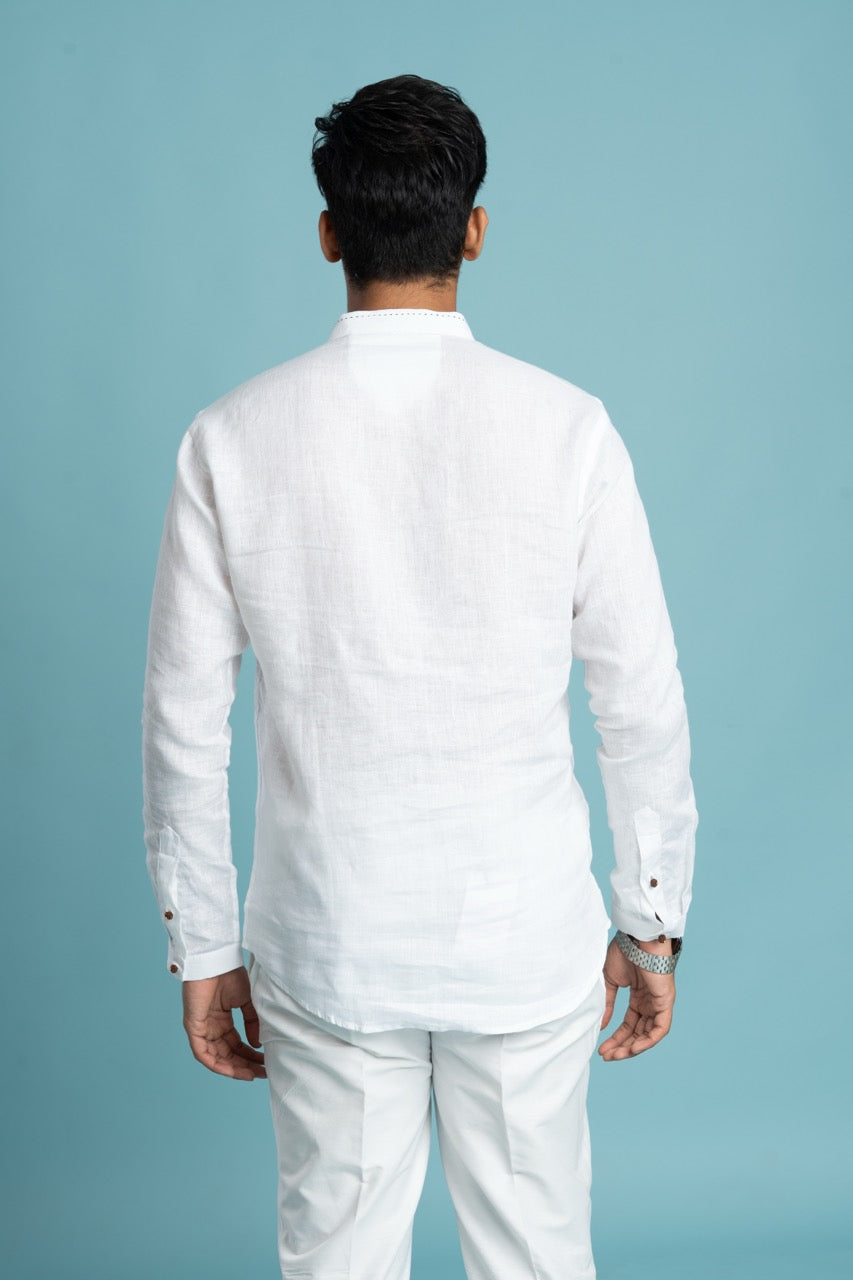 Linen short kurta for men