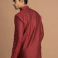 Muted Dusty Rose Pintuck Kurta for men