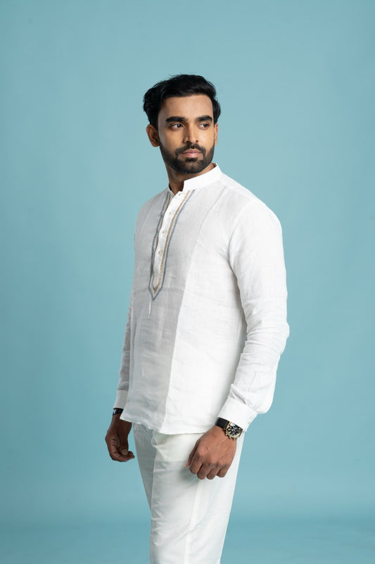 Linen Short Kurta for men