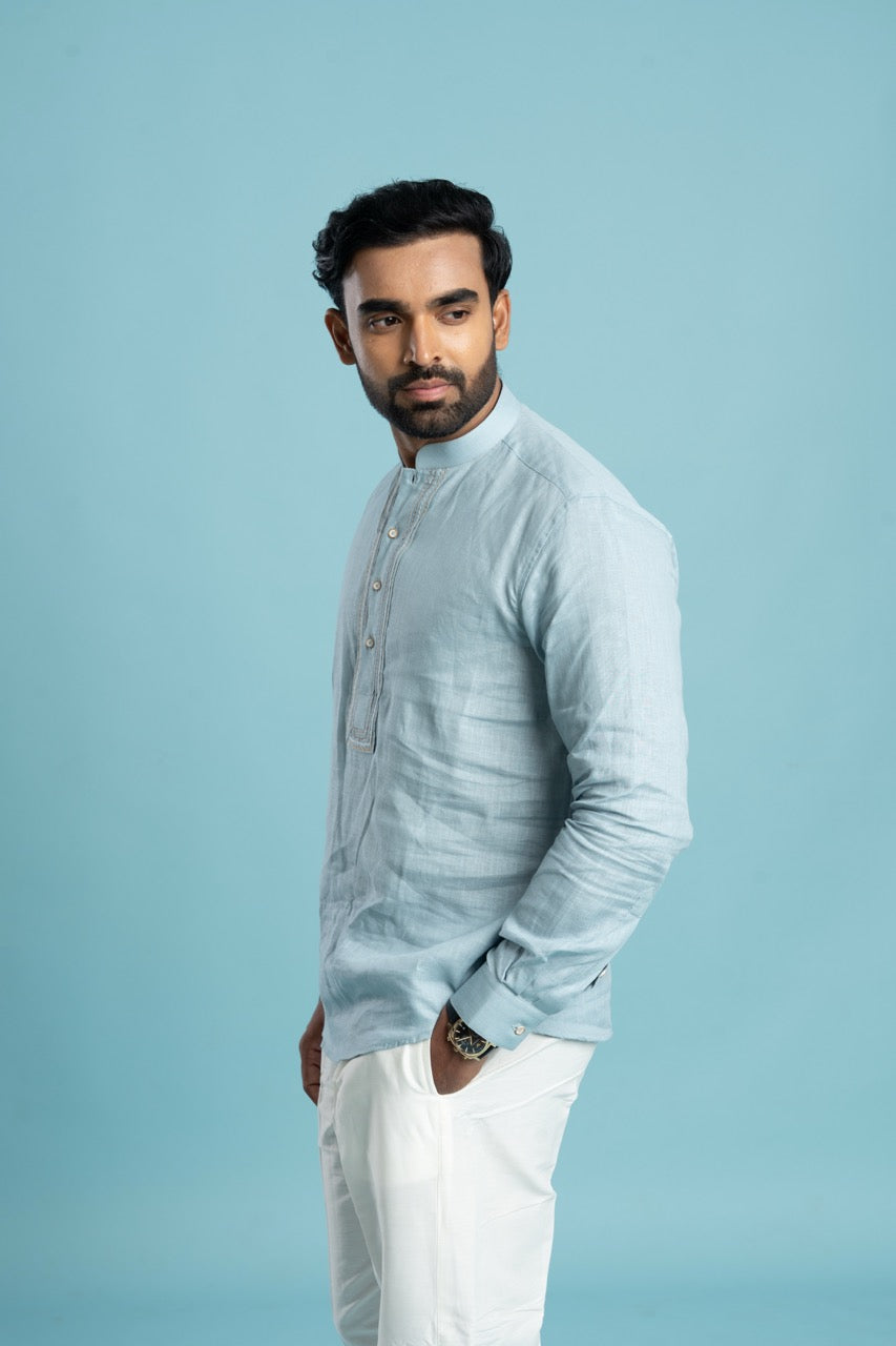 Linen Short Kurta for men