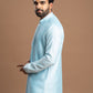 Soft Light Blue Pintuck Kurta for men