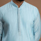 Soft Light Blue Pintuck Kurta for men