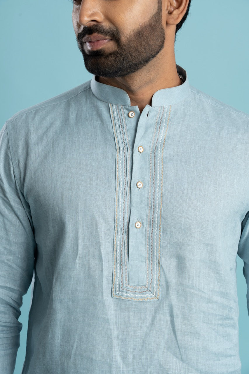 Linen Short Kurta for men