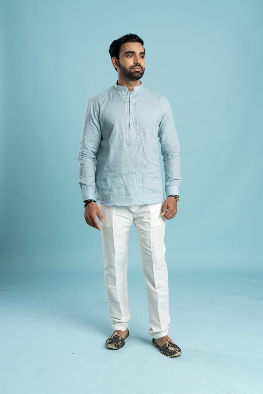 Linen Short Kurta for men