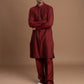 Muted Dusty Rose Pintuck Kurta for men